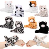 Pulseiras Stuffed Animal Cat Slap Liliful de 20 cm para crianças, pacote com 8