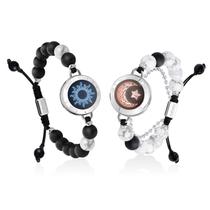 Pulseiras TOTWOO Long Distance Touch para casais com pedra Pulseiras TOTWOO Long Distance Touch para casais com pedra