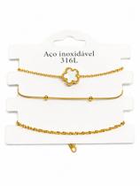 Pulseiras Triplas Femininas Aço Inox 316L um Charme em cada Detalhe