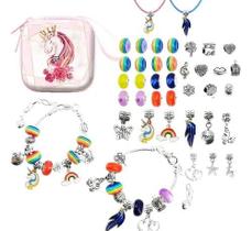 Pulseiras Unicornio Com Extensor Berloques Colares Bolsinha