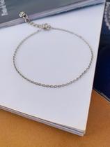 Pulseiras Unissex Semi Joia Verniz Italiano Prata corrente delicada Pulseiras Unissex Semi Joia Verniz Italiano Prata corrente delicada