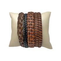 Pulseiras Vicenza Masculinas De Couro Kit C/4 Pulseiras Vicenza Masculinas De Couro Kit C/4