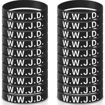Pulseiras Webbing Jadive WWJD 20 peças de borracha de silicone