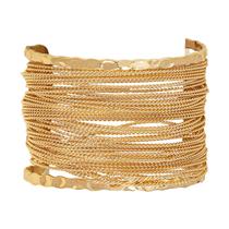 Pulseiras YANCHUN Gold Chunky Cuff Bracelets para mulheres x3 Pulseiras YANCHUN Gold Chunky Cuff Bracelets para mulheres x3