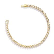 Pulsera de Tenis Pearich en Oro Laminado de 14K con Circonia Cúbica Pulsera de Tenis Pearich en Oro Laminado de 14K con Circonia Cúbica