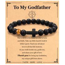 Pulsera Religiosa con Cruz para Hombres: Papá, Padre, Hermano, Padrino Pulsera Religiosa con Cruz para Hombres: Papá, Padre, Hermano, Padrino