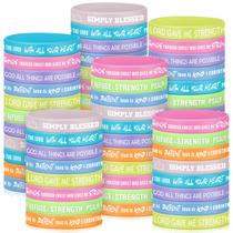 Pulseras Espirituales de Silicona que Brillan en la Oscuridad con Versículos Bíblicos 20 cm a Granel