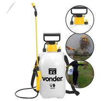Pulverizador bomba lateral manual pressão 5 litros VONDER branco portátil pequeno plantas tipo mochila Pulverizador bomba lateral manual pressão 5 litros VONDER branco portátil pequeno plantas tipo mochila