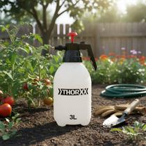 Pulverizador Borrifador Manual Thorxx 3l Para Jardim Fácil Branco