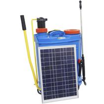 Pulverizador Costal 2x1 20 Litros Elétrico e Painel Solar Bateria 3 Bicos Importway IWPCPS20-20