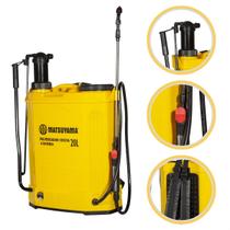 Pulverizador Costal Bateria 20 Litros Bomba Elétrica Manual Matsuyama Máquina Passar Bater Aplicar