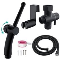 Pulverizador de bidé BARROCK Matte Black 120 cm para controle de pressão Pulverizador de bidé BARROCK Matte Black 120 cm para controle de pressão