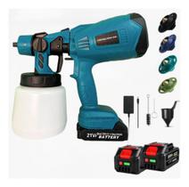 Pulverizador de Tinta Elétrico Portátil com Mini Compressor 2 Baterias Pintura Profissional com Alta Precisão e Autonomia