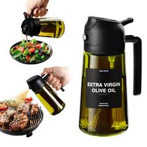 Pulverizador dispensador de azeite de oliva CXINYI 470mL 2 em 1 preto Pulverizador dispensador de azeite de oliva CXINYI 470mL 2 em 1 preto