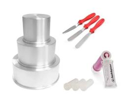 Pulverizador Glitter + Espátulas + Formas Redonda Alta Bolo Pulverizador Glitter + Espátulas + Formas Redonda Alta Bolo