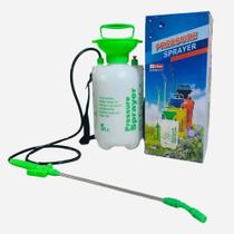 Pulverizador Manual 5 Litros Com Mangueira E Bomba Branco Com Amarelo