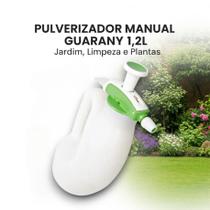 Pulverizador Manual Guarany 1,2 Litros Borrifador Compressão Prévia, Jardim, Limpeza, Bico Regulável, Uso Doméstico e Agrícola