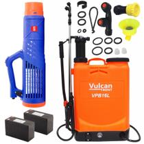 Pulverizador Vulcan VP16L12A 16L com Bateria 12V + Acessório Nebulizador Kawashima AN12 com Bateria - Vulcan Trent