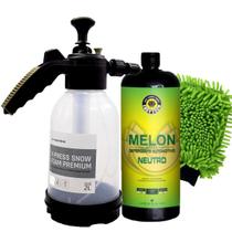 Pulverizador X-Press Snow Foam 2 Litros Waxtreme + Lava Auto Melon 1,5L EasyTech + Luva 24x25cm Autoamerica