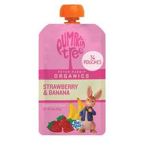Pumpkin Tree Peter Rabbit Organics Purê de Morango e Banana 36x113 g