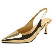 Pumps Heels heelchic Kitten para mulheres Metallic Gold 10,5 Pumps Heels heelchic Kitten para mulheres Metallic Gold 10,5