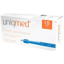 Punch Para Biópsia 1,5 Mm Estéril Uniqmed Descartável 10 Un