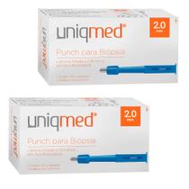 Punch para biópsia 2,0mm kit 2cx uniqmed tamanho:2,0mm Punch para biópsia 2,0mm kit 2cx uniqmed tamanho:2,0mm