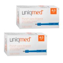 Punch para biópsia 4,0mm kit 2cx uniqmed tamanho:4,0mm