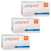 Punch para biópsia 5,0mm kit 3cx uniqmed tamanho:5,0mm Punch para biópsia 5,0mm kit 3cx uniqmed tamanho:5,0mm