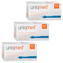 Punch para biópsia 6,0mm kit 3cx uniqmed tamanho:6,0mm Punch para biópsia 6,0mm kit 3cx uniqmed tamanho:6,0mm