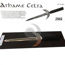 Punhal Athame Celta Wicca em Zamac Decorativo Sem Corte 23cm Punhal Athame Celta Wicca em Zamac Decorativo Sem Corte 23cm