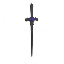Punhal Metal Negro Pedra Lilás 15 Cm Punhal Metal Negro Pedra Lilás 15 Cm