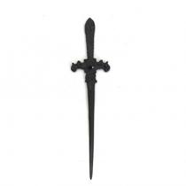 Punhal Metal Negro Pedra Preta 15 Cm