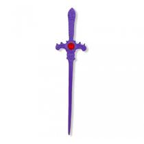 Punhal Metal Roxo om Pedra Vermelha15 cm