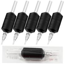Punhos De Tatuagem De Silicone Descartáveis estéreis Pretos 5pcs 25mm 3r 5r 7r 9r 11r Tubos De