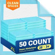 Puppy Pads Clean Spaces, superabsorventes, 28x34cm, 50 unidades