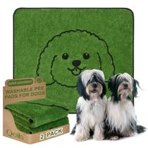 Puppy Pads Qeils, pacote com 2, laváveis, 91 x 104 cm, treinamento de cães