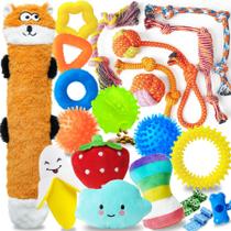 Puppy Toys PatsFran, pacote com 23 brinquedos interativos para cães pequenos