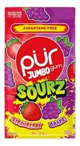 Pur Jumbo SOURZ Goma Mascar sem açucar com Xilitol Morango e Uva 81g