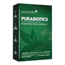 Purabiotics 30 Cápsulas 18 Bilhões Probióticos Puravida Flora Intestinal