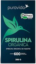 Puravida Spirulina Orgânica 600 tabletes