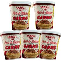Purê Instantâneo Mash Cup Sabor Carne 5 Unidades de 80g para o Dia a Dia