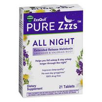 Pure Zzzs All Night 21 Tabs por Zzzquil