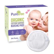 PureTree Organic Cotton Disposable Nursing Pads - para amamentação (1 caixa - 54 almofadas)