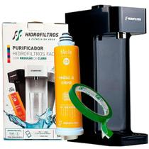 Purificador Água Natural Preto Facile C3 Hidrofiltros Kit