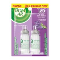 Purificador Bom Ar Lavanda Click Spray Refil 12ml - Embalagem com 2 Unidades
