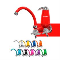 Purificador de Água Com Torneira Bica Móvel de Parede Acabamento Brilhante