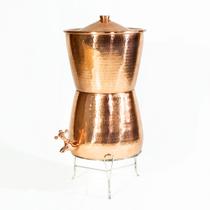 Purificador de Água em Cobre Puro Artesanal Filtro Ayurveda