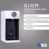 Purificador De Água Filtro Planeta Água Giom Alcalina pH Proteção Antibactérias Branco e Preto