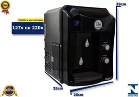 Purificador de Água Top Life Alcalina, Ionizada e com Ozônio Preto lateral inox Purificador de Água Top Life Alcalina, Ionizada e com Ozônio Preto lateral inox